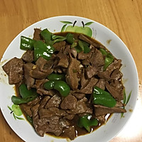 青椒炒猪肝的做法图解2