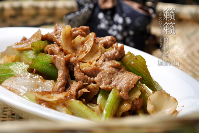 西芹酒店炒牛肉百合五星级湖南菜谱大全图片