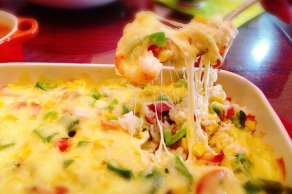 鲜虾芝士焗饭的图解教程