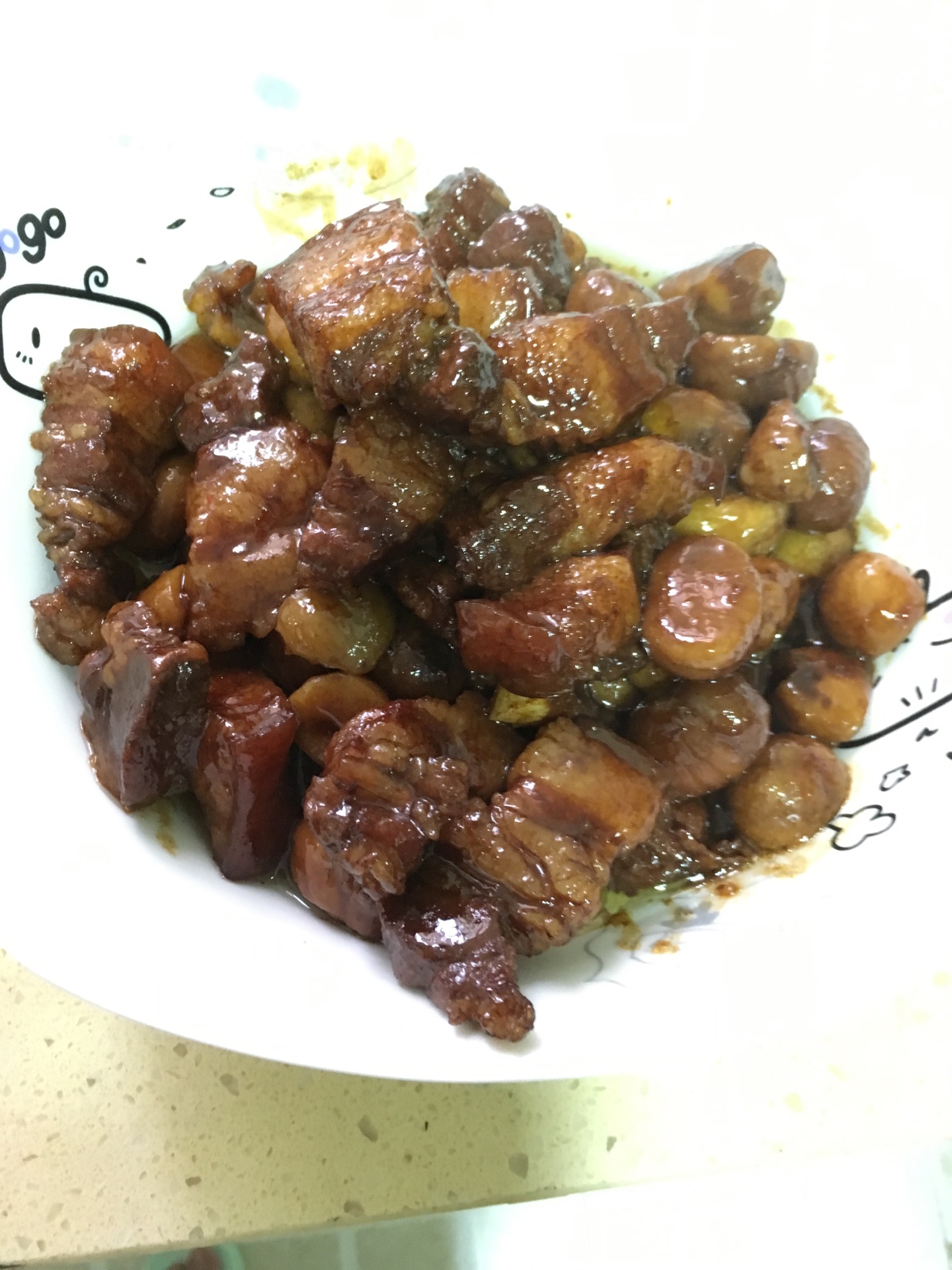 板栗红烧肉