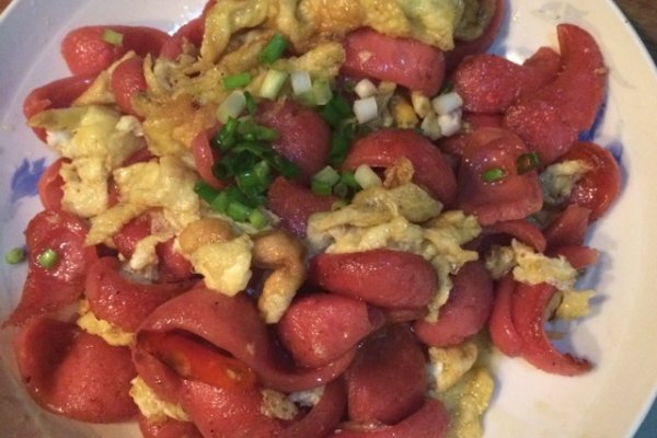 热狗炒鸡蛋的做法_【图解】热狗炒鸡蛋怎么做