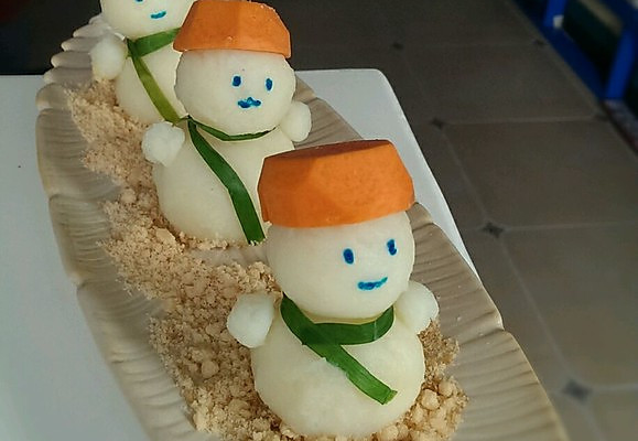 胡萝卜土豆小雪人的做法