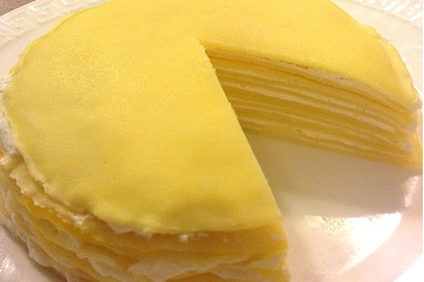 芒果肉1碗 千层芒果蛋糕的做法步骤 小贴士 一定要冷藏充分以后再切块