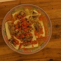 蒸豆腐肉末的做法图解1