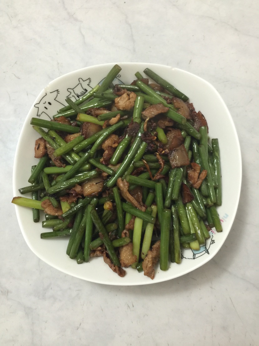 蒜苔炒肉(家常版)