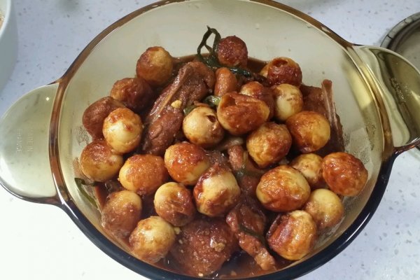 葱烤大排&虎皮茶食蛋的做法v虎皮电子谱鹌鹑图片