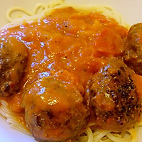 牛肉丸茄酱意面的做法图解1