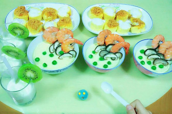 儿童早餐创意蛋遇上虾的做法_【图解】儿童早