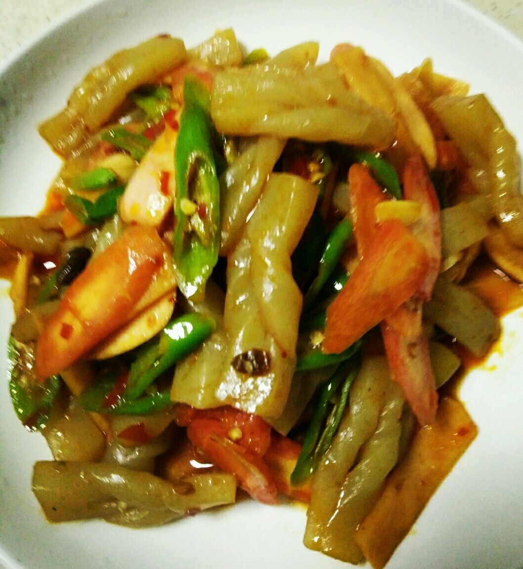 酸辣魔芋豆腐