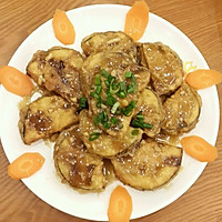 鲍汁茄盒的做法图解1