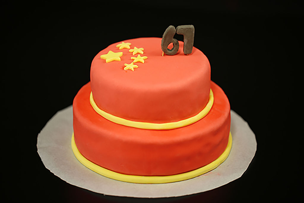 喜迎国庆,红旗蛋糕