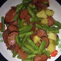 豆角土豆炒火腿的做法图解1