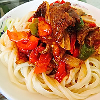 新疆辣子肉拌面的做法_【图解】新疆辣子肉拌