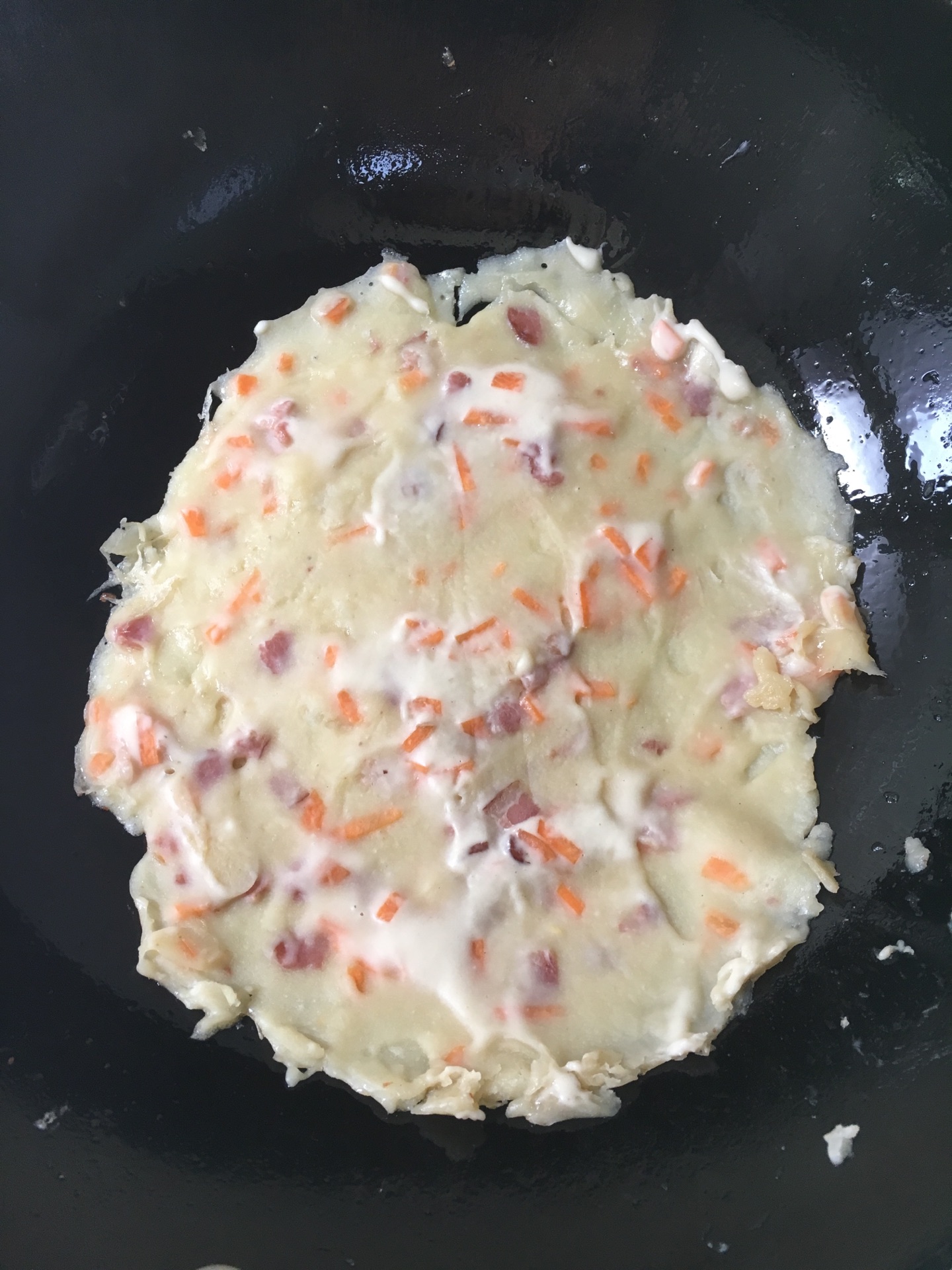 简单早餐之培根萝卜煎饼