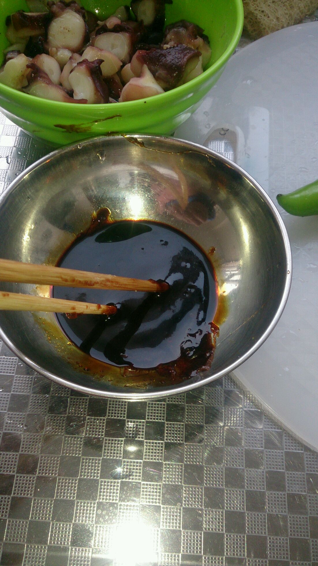 蜜汁酱爆鱿鱼丁的做法图解4