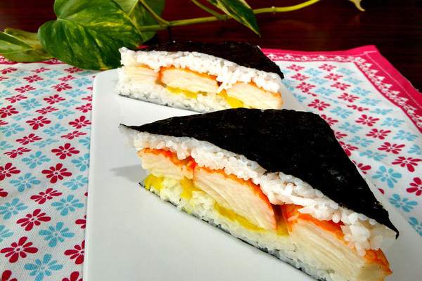 快手寿司三明治#极速早餐#的做法_【图解】快