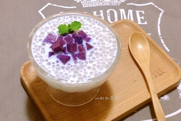 紫薯牛奶西米露的做法_【图解】紫薯牛奶西米