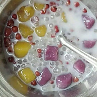 紫薯南瓜丸西米红豆糖水的做法_【图解】紫薯