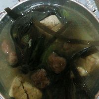 营养丸子海带豆腐汤的做法图解1
