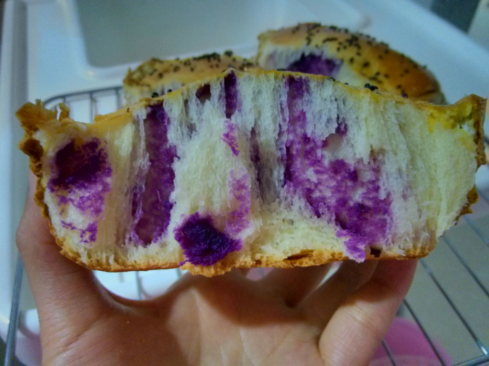 简单。生活: 双味紫薯包