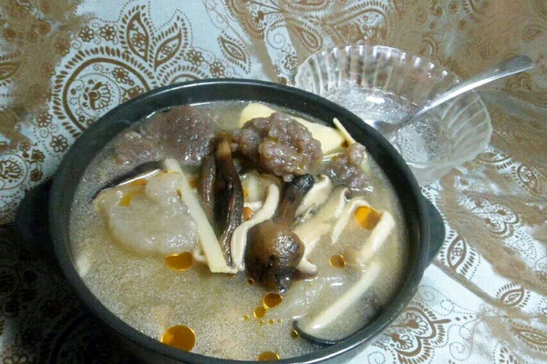 野肉蘑的图解~做法肉蘑滑肉干的鸡胸_【升华狗狗多大可以吃当归鸡汤图片