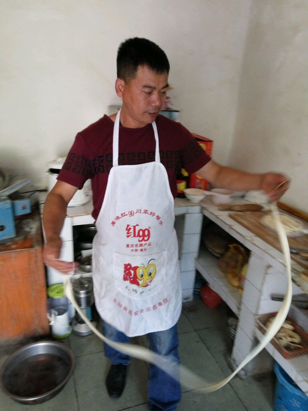 烩面慢慢拉开拉长