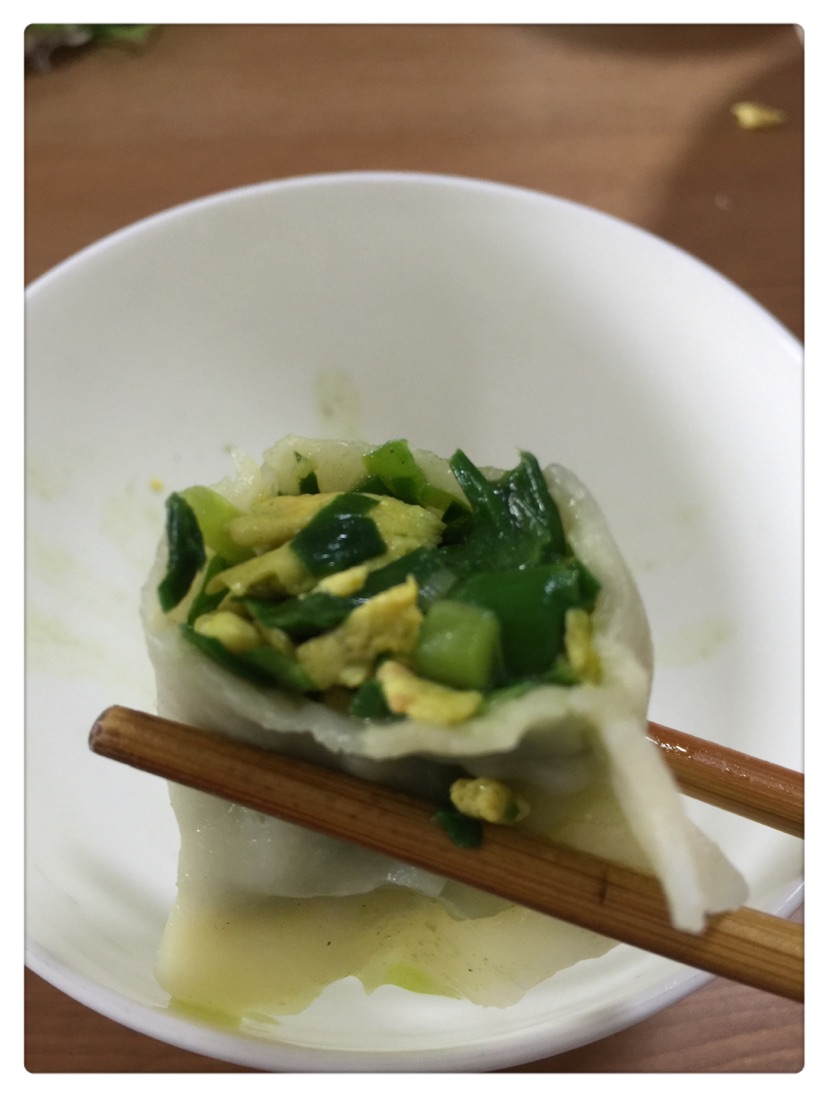 鸡蛋韭菜饺子