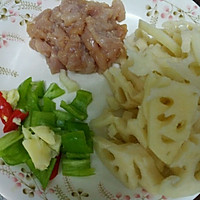 莲藕炒肉片的做法图解1