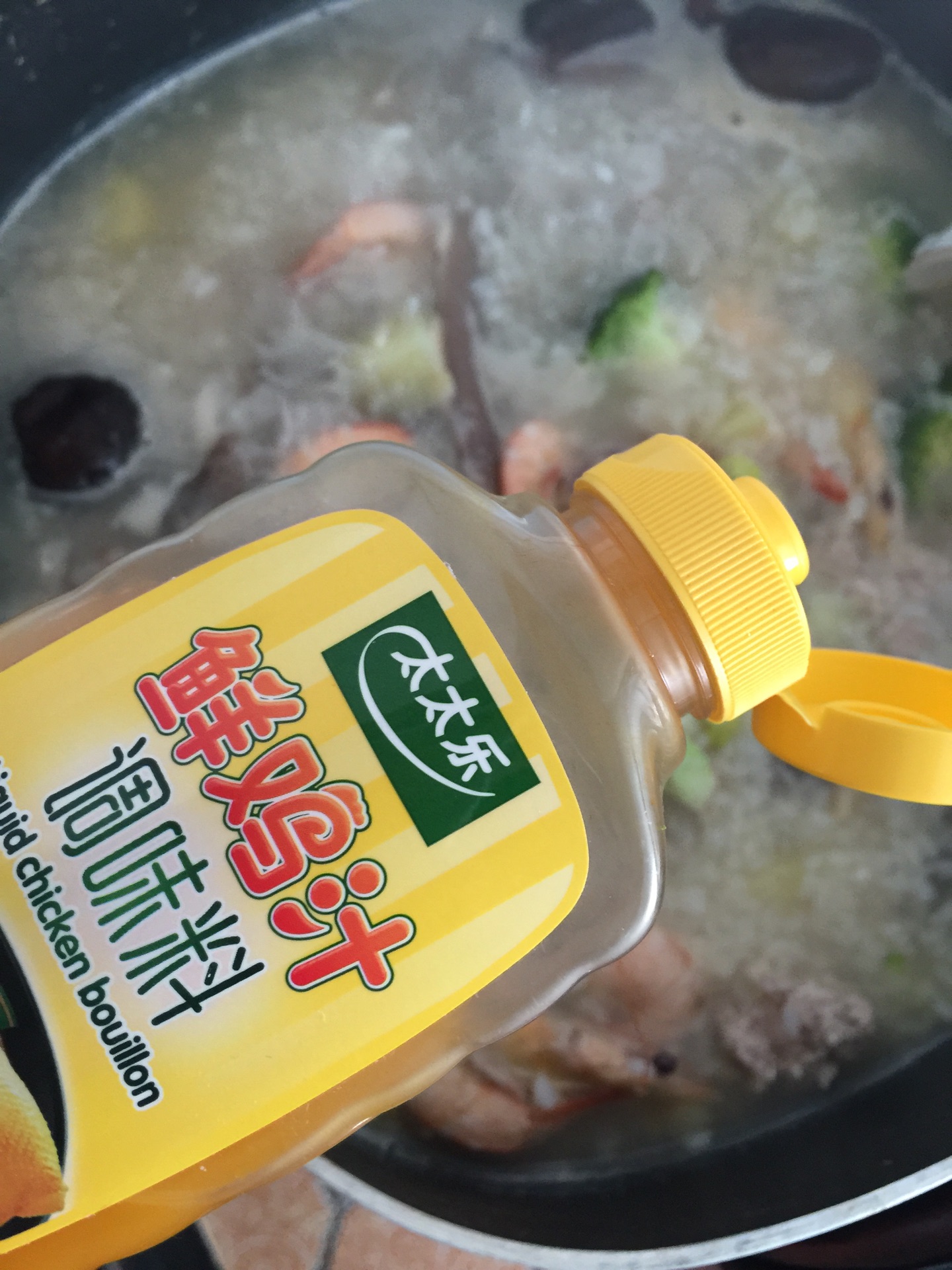红亮鱼海虾粥#太太乐鲜鸡汁中式