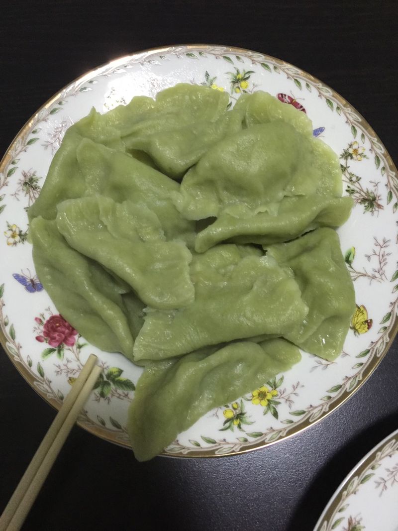 绿色水饺的做法