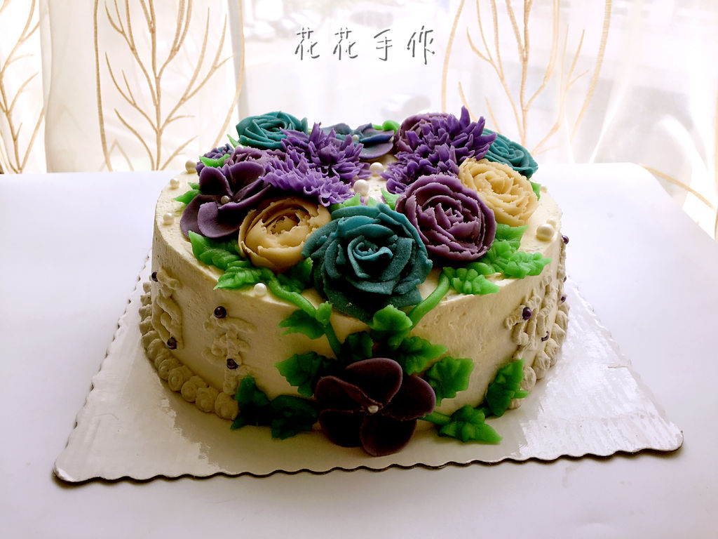 豆沙裱花蛋糕