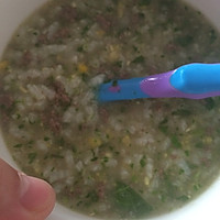 青菜猪肝玉米粥的做法图解1