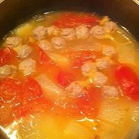 冬瓜西红柿丸子汤的做法_【图解】冬瓜西红柿