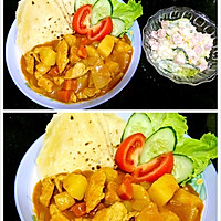 印度美食红鸡肉的做法_【图解】印度咖喱红咖鸡肉卡岸图片