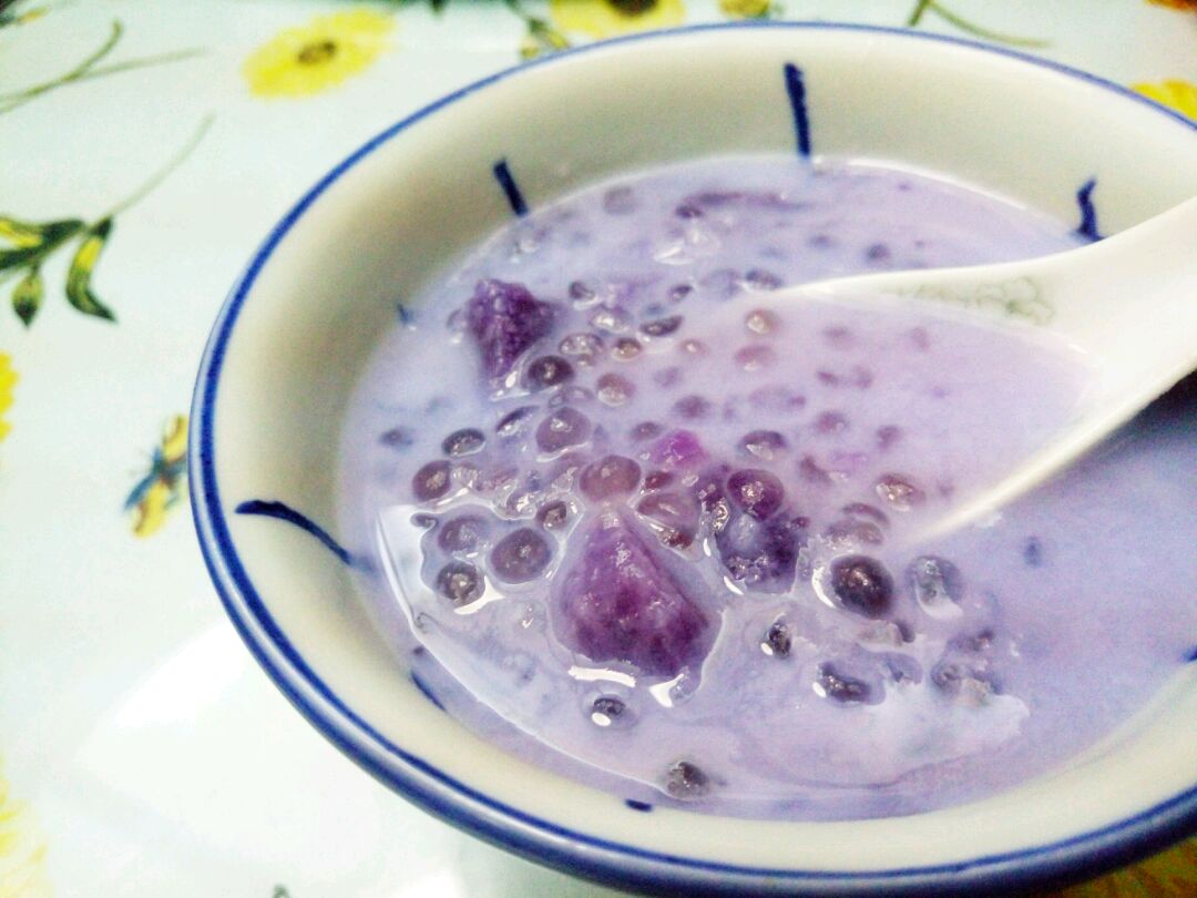 奶香紫薯芋头西米露怎么做_奶香紫薯芋头西米露的做法_亦荷yihe_豆果美食