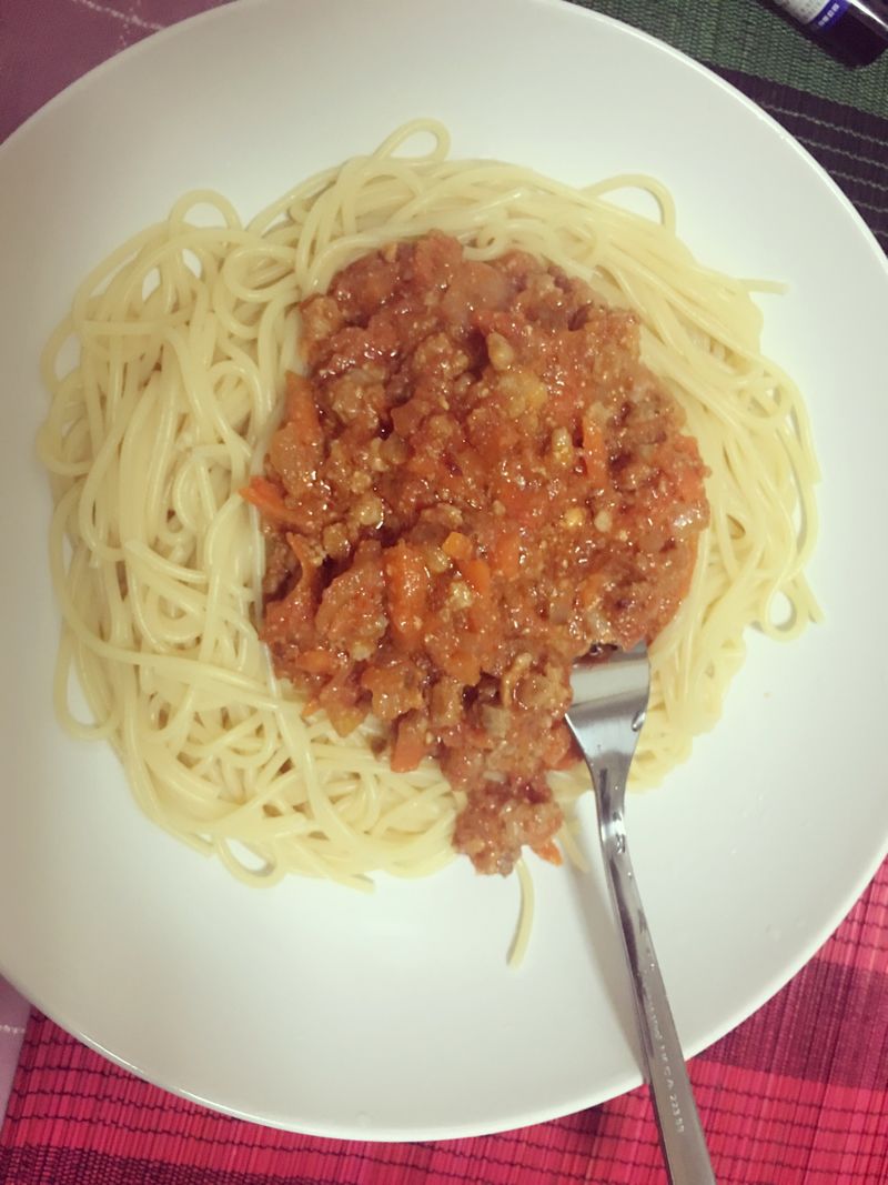 意大利番茄肉末面spaghetti bolognese