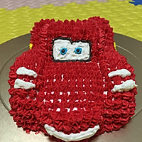 红色跑车(闪电麦坤)-汽车生日蛋糕\/卡通蛋糕的