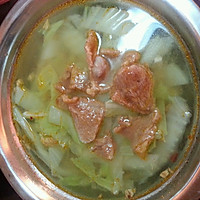 白菜肉片汤的做法图解1