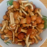 肉炒滑子蘑的做法图解1