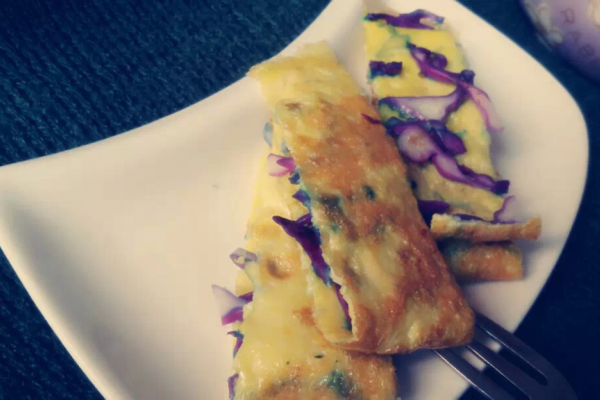 紫甘蓝鸡蛋饼的做法_【图解】紫甘蓝鸡蛋饼怎