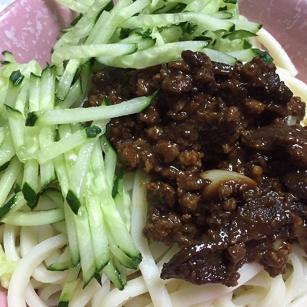 韩小花2的老北京炸酱面做法的学习成果照_豆