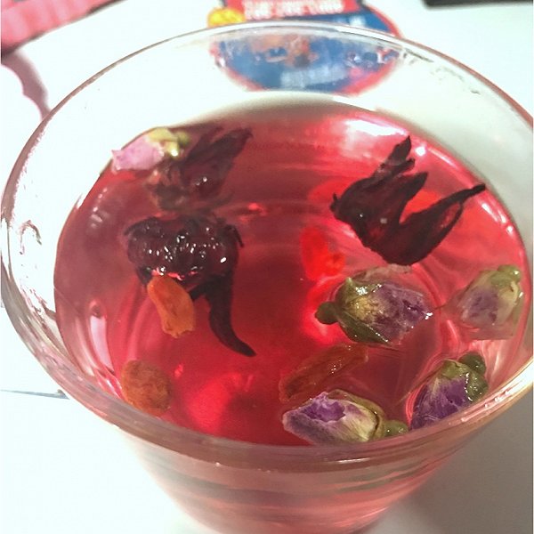 迪迪璐的洛神花玫瑰枸杞茶做法的学习成果照