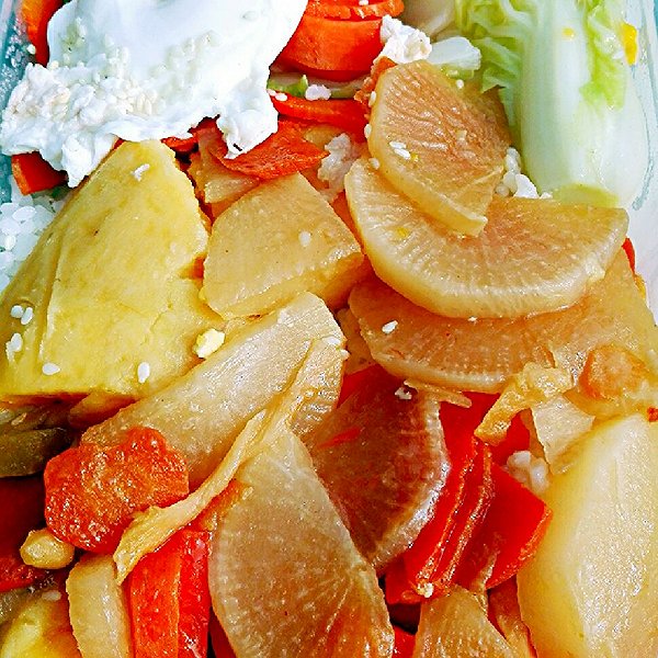 沙中玉的白萝卜瘦身便当做法的学习成果照_豆