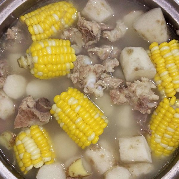 豆豆爱吃米饭233的玉米淮山排骨汤做法的学习
