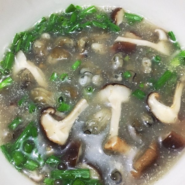 紫色的梦52的香菇海蛎汤做法的学习成果照