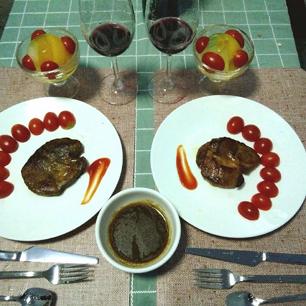 晓图图爱美食的浪漫双人餐做法的学习成果照