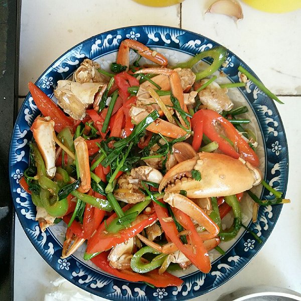 沐小云的爆炒螃蟹做法的学习成果照_豆果美食