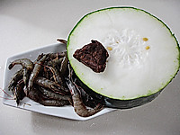 冬瓜虾仁菜脯汤的做法图解1